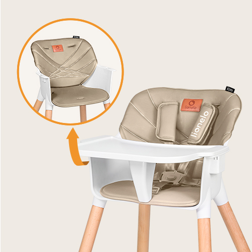 lionelo Koen Beige Sand — Krzesełko do karmienia